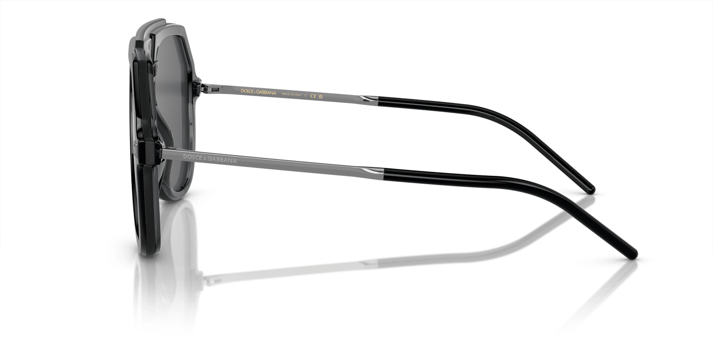 Dolce & Gabbana DG6195 Black-Grey Mirror Black Sunglasses