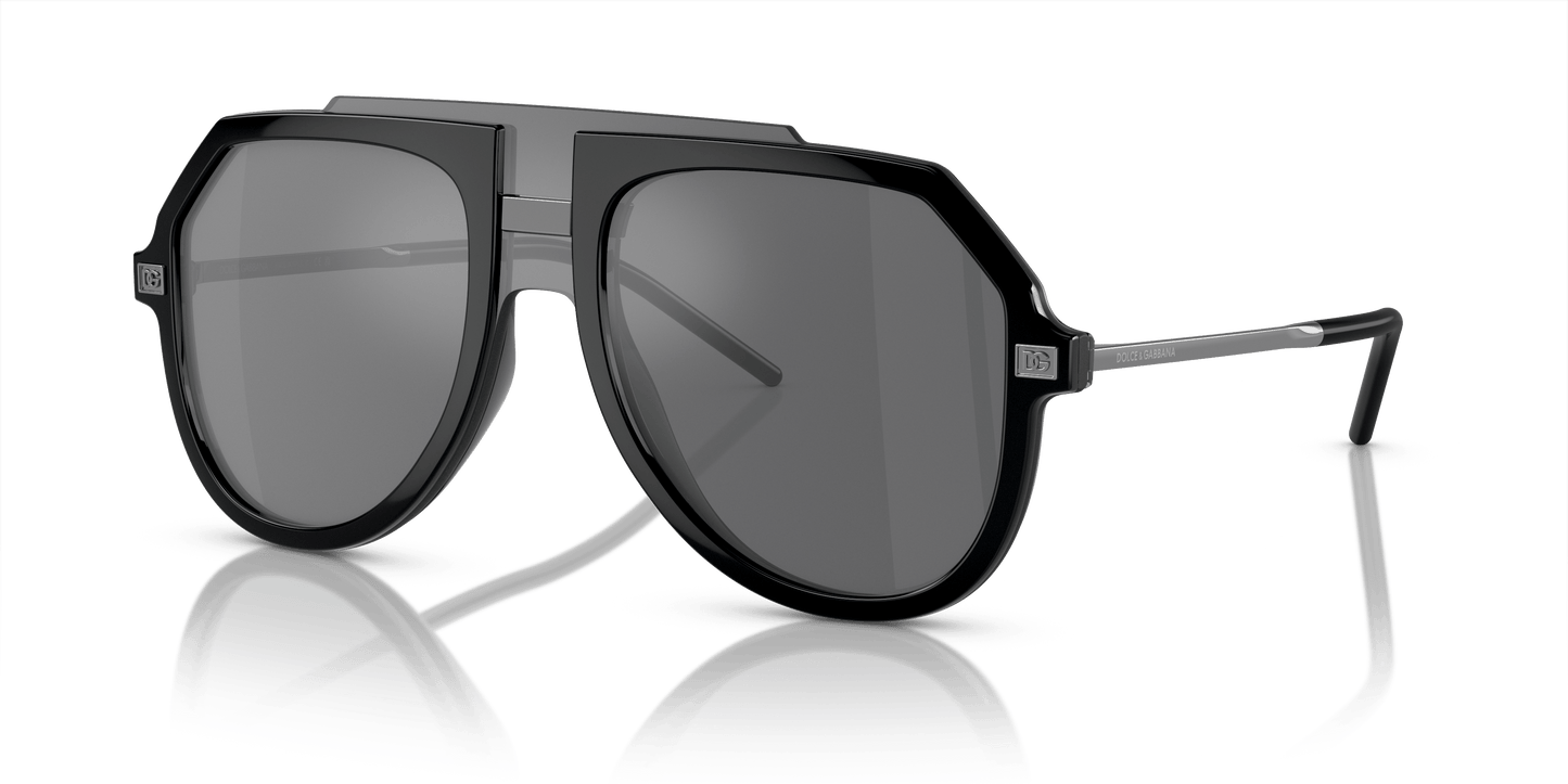 Dolce & Gabbana DG6195 Black-Grey Mirror Black Sunglasses