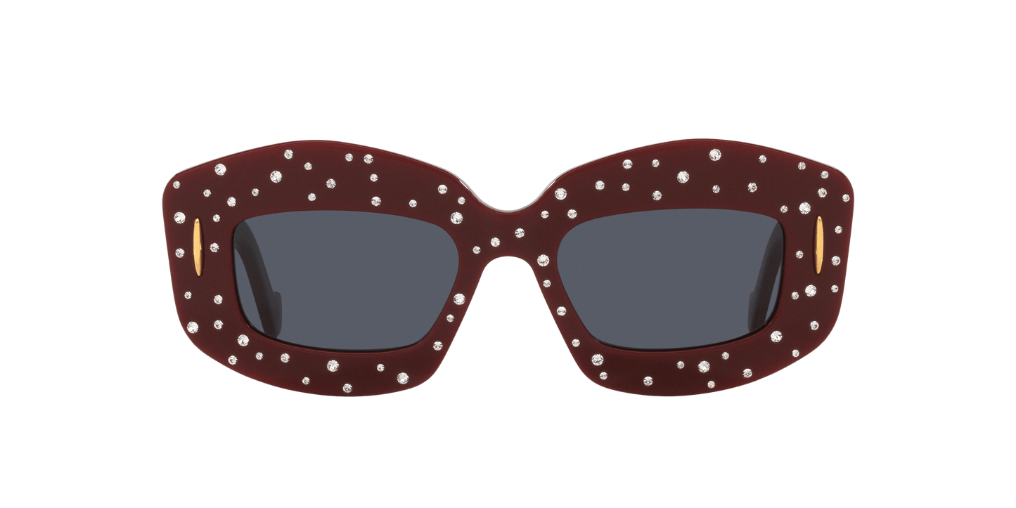 משקפי שמש לואווה אדום מבריק-כחול | LOEWE Anagram Lw4114Is Red Shiny-Blue
