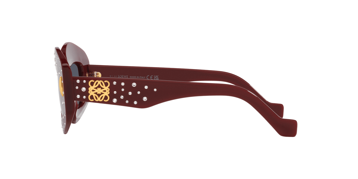 משקפי שמש לואווה אדום מבריק-כחול | LOEWE Anagram Lw4114Is Red Shiny-Blue