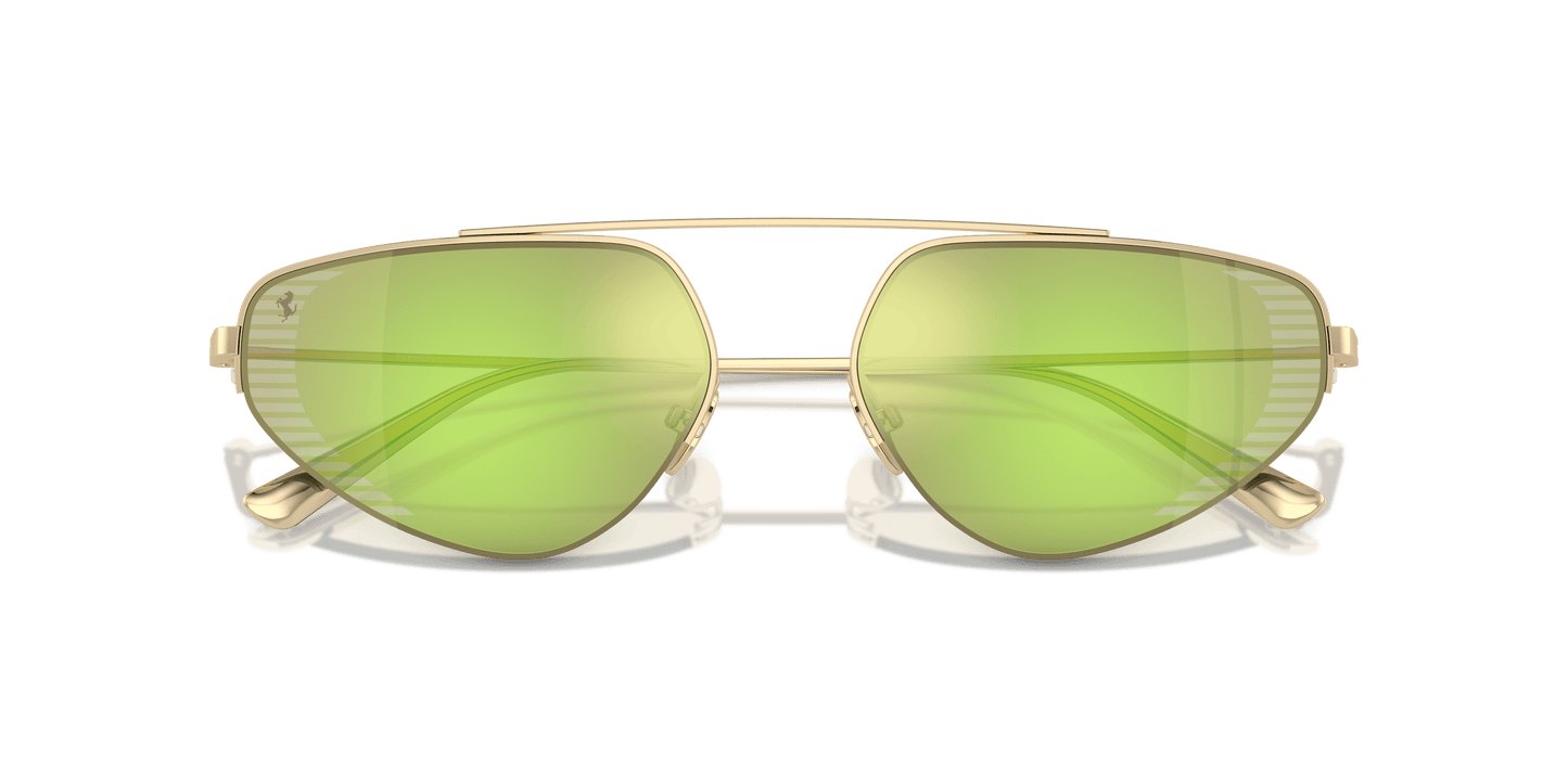 משקפי שמש פרארי מראה זהב-ירוק חיוור | FERRARI FH1010TD Pale Gold-Green Mirror