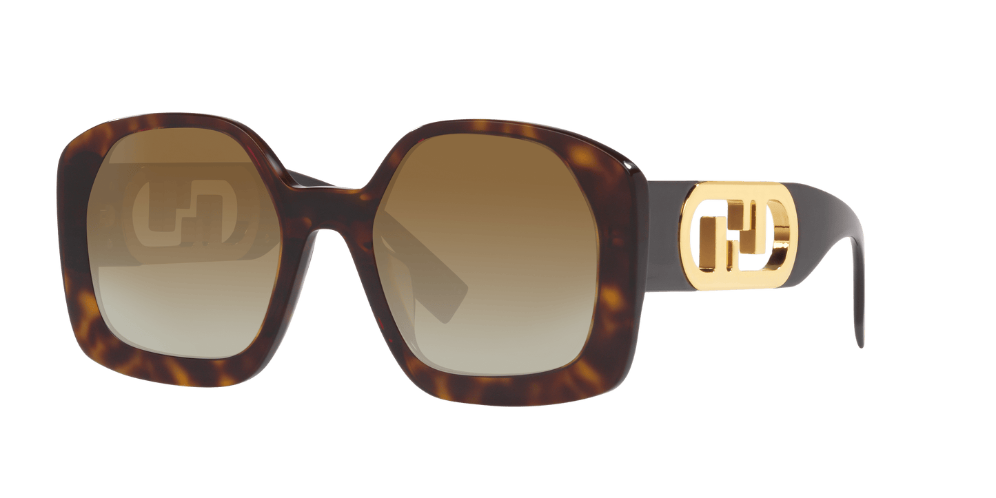 משקפי שמש פנדי צב-חום גראד חום | FENDI FE40048U Brown Tortoise-Brown Grad