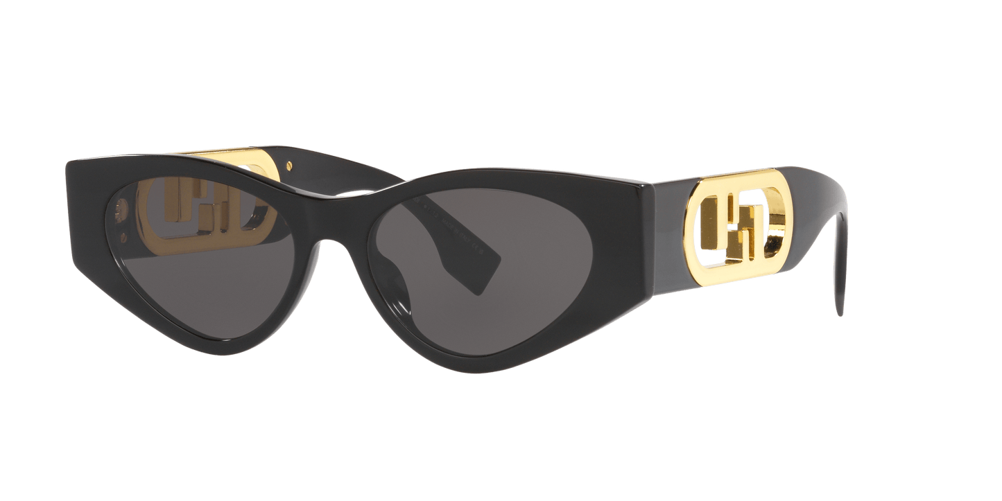 Fendi Sunglasses Black Shiny-Grey | FENDI FE40049I Black Shiny-Grey
