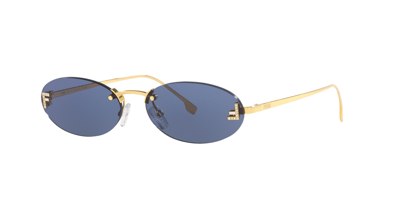 Fendi Gold-Blue Sunglasses | FENDI FE4075US Gold-Blue