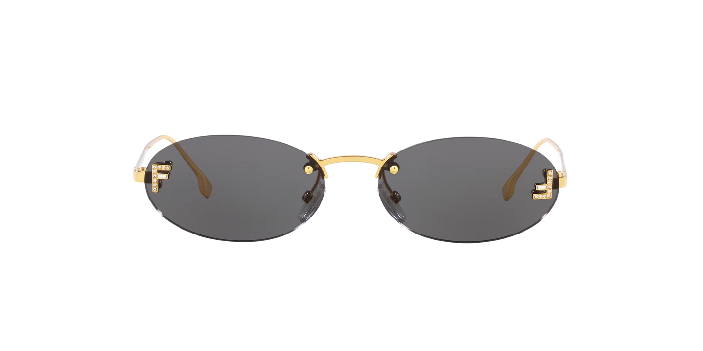 Fendi Gold-Grey Sunglasses | FENDI FE4075US Gold-Grey