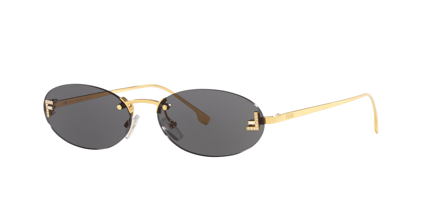 Fendi Gold-Grey Sunglasses | FENDI FE4075US Gold-Grey