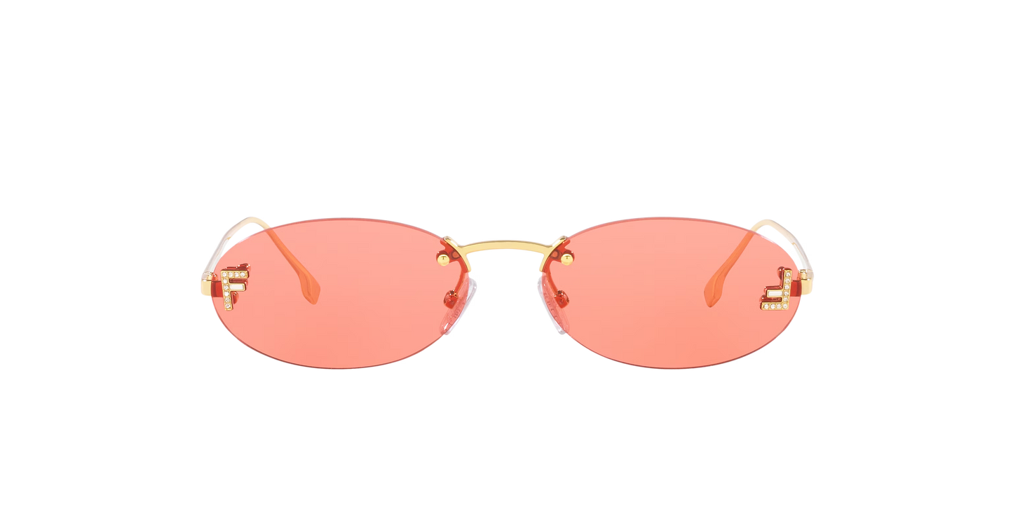 Fendi Gold-Red Sunglasses | FENDI FE4075US Gold-Red