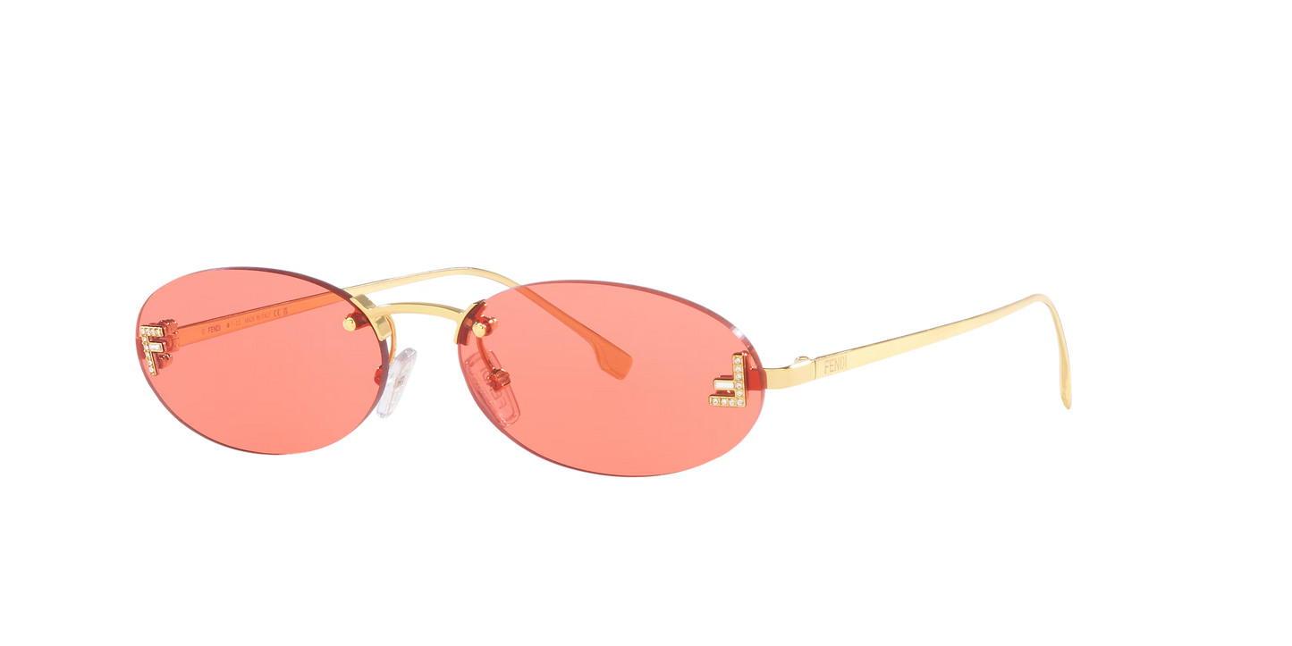 Fendi Gold-Red Sunglasses | FENDI FE4075US Gold-Red