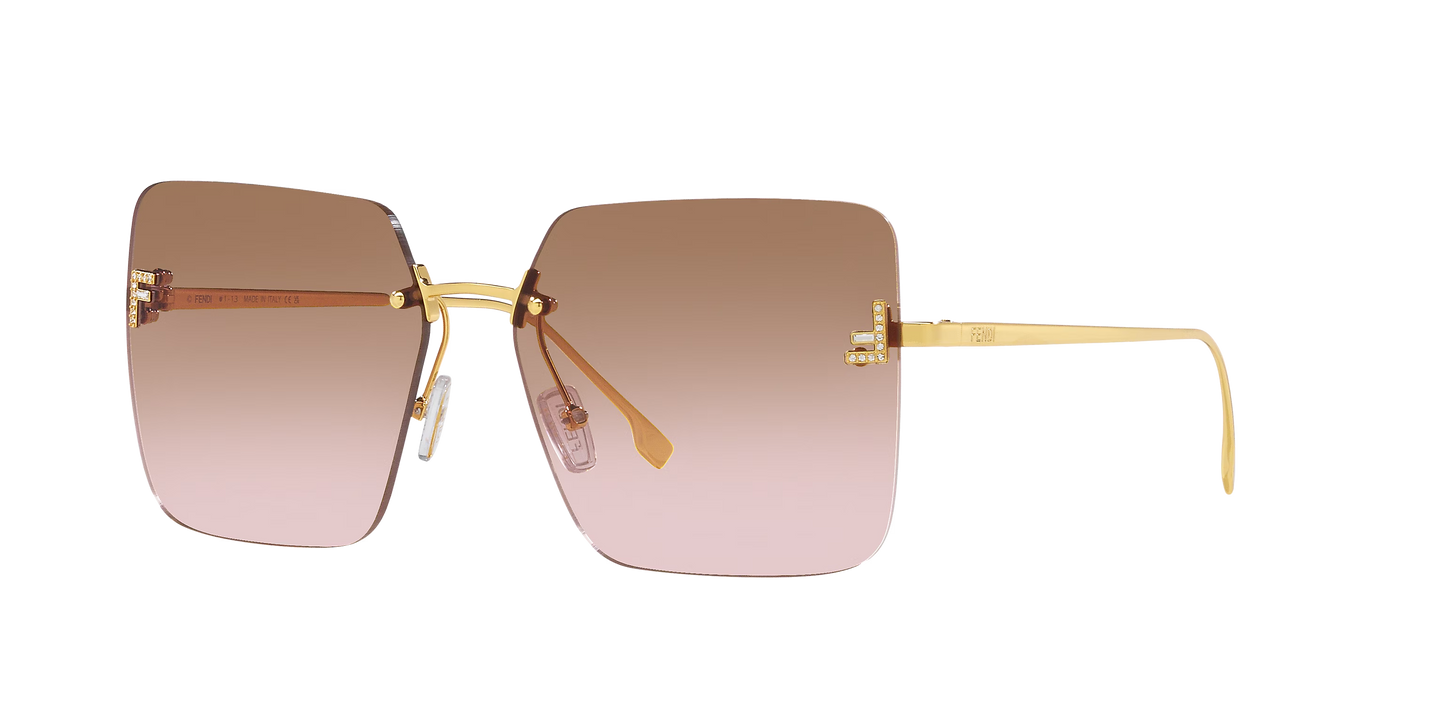 Fendi Sunglasses Gold-Brown | FENDI FE4082US Gold-Brown