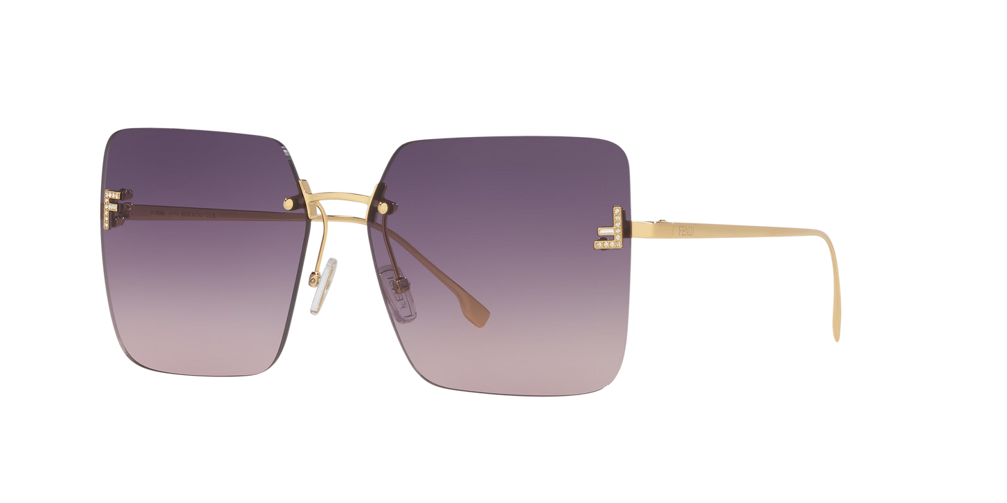 Fendi Gold-Violet Sunglasses | FENDI FE4082US Gold-Violet