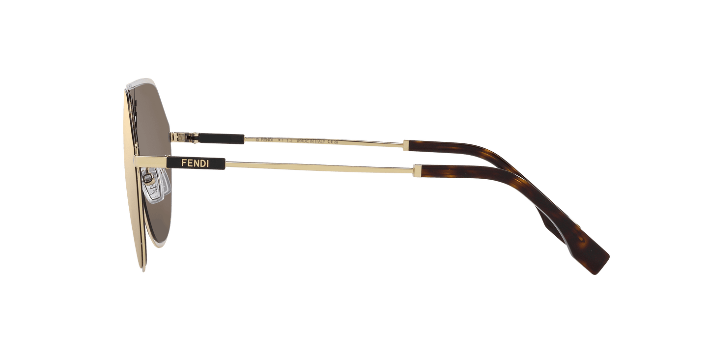 משקפי שמש של פנדי בצבע זהב-חום | FENDI Ffmatch Gold-Brown