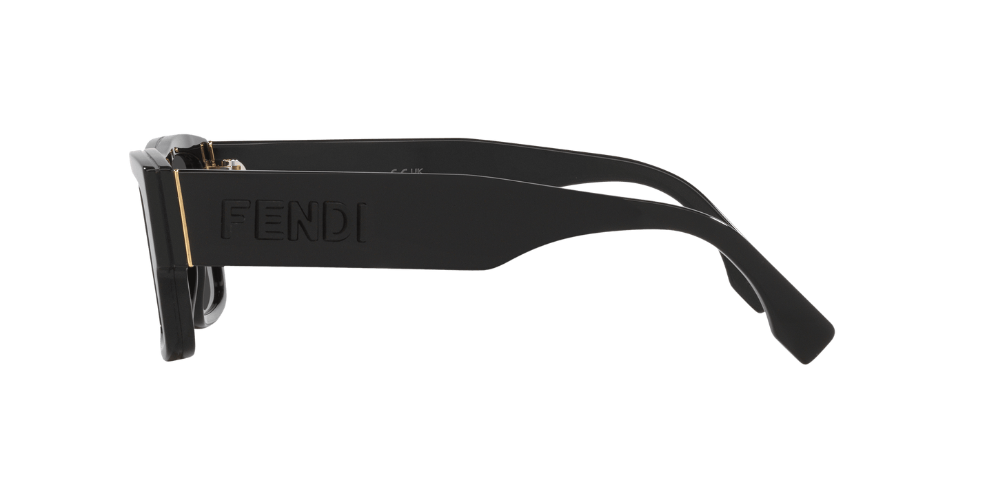 משקפי שמש של פנדי שחור מבריק-אפור | FENDI Signature Fe40118I Black Shiny-Grey