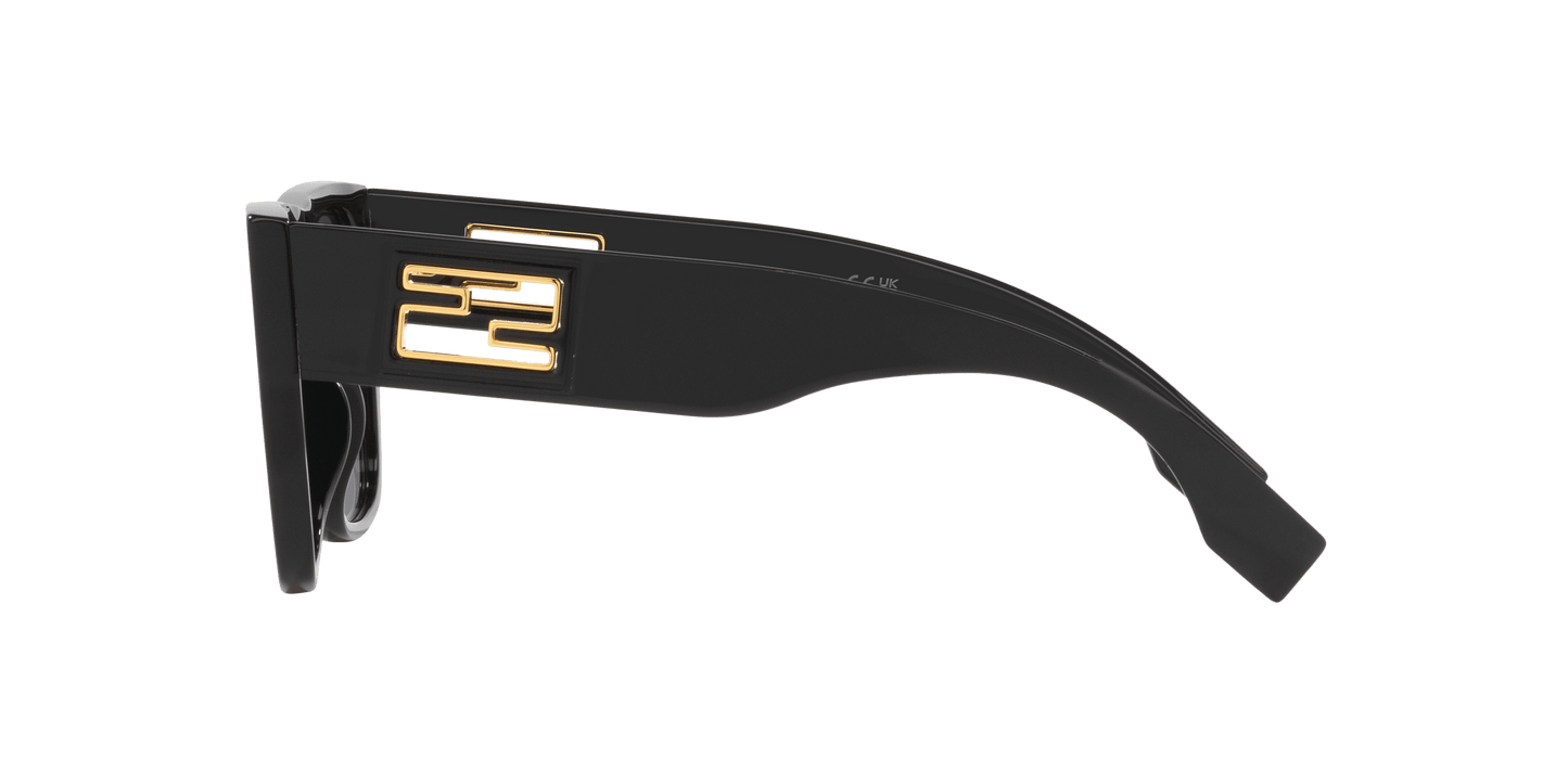 Fendi Baguette Fe40124I Black Shiny-Grey Sunglasses