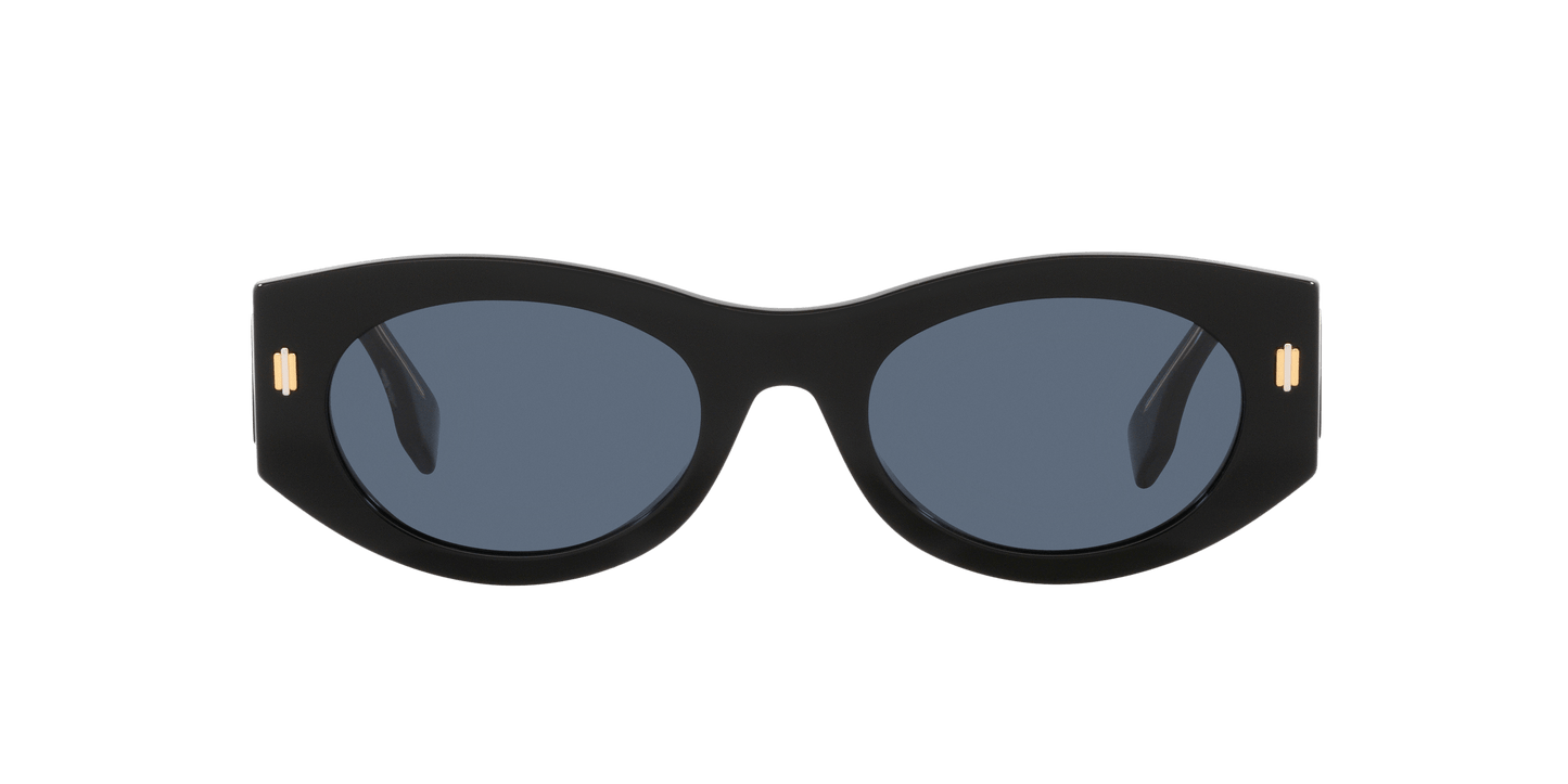 Fendi Roma Fe40125I Black Shiny-Blue Sunglasses