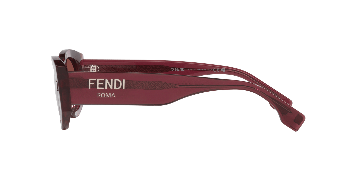 משקפי שמש פנדי סגול מבריק-אדום | FENDI Roma Fe40125I Purple Shiny-Red