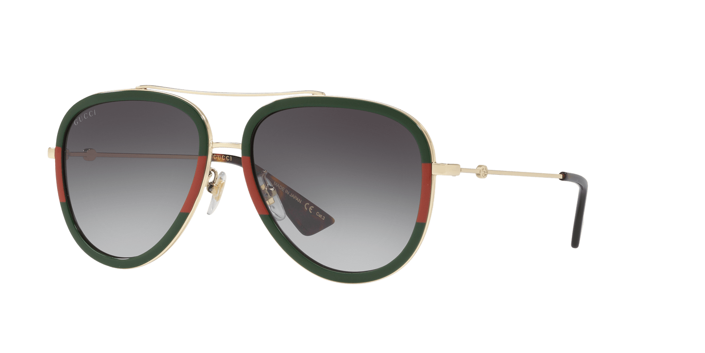 Gucci Gold-Grey Sunglasses | GUCCI GG0062S Gold-Grey