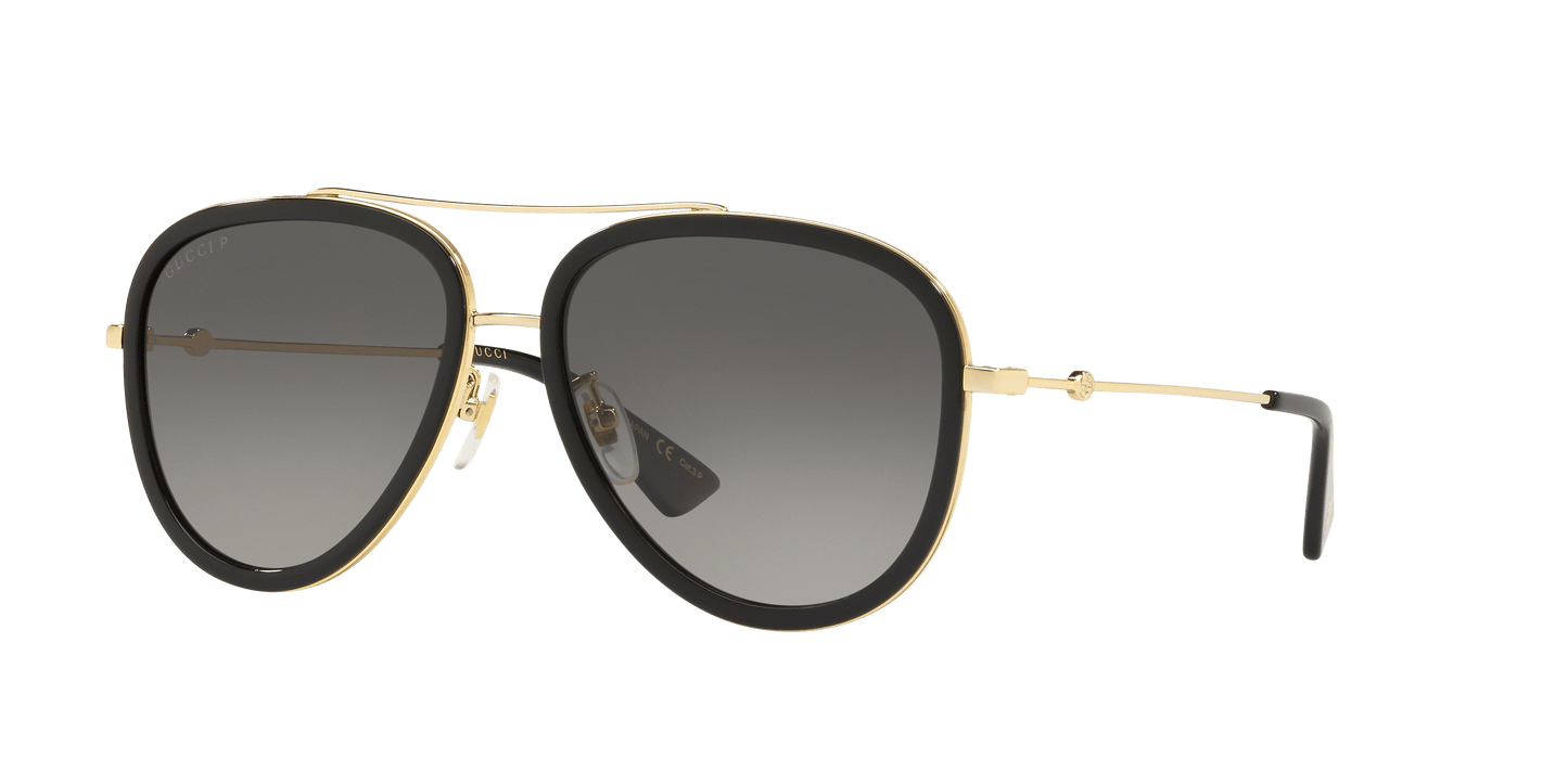 משקפי שמש של גוצ'י צב-אפור שיפוע | GUCCI GG0062S Tortoise-Grey Gradient