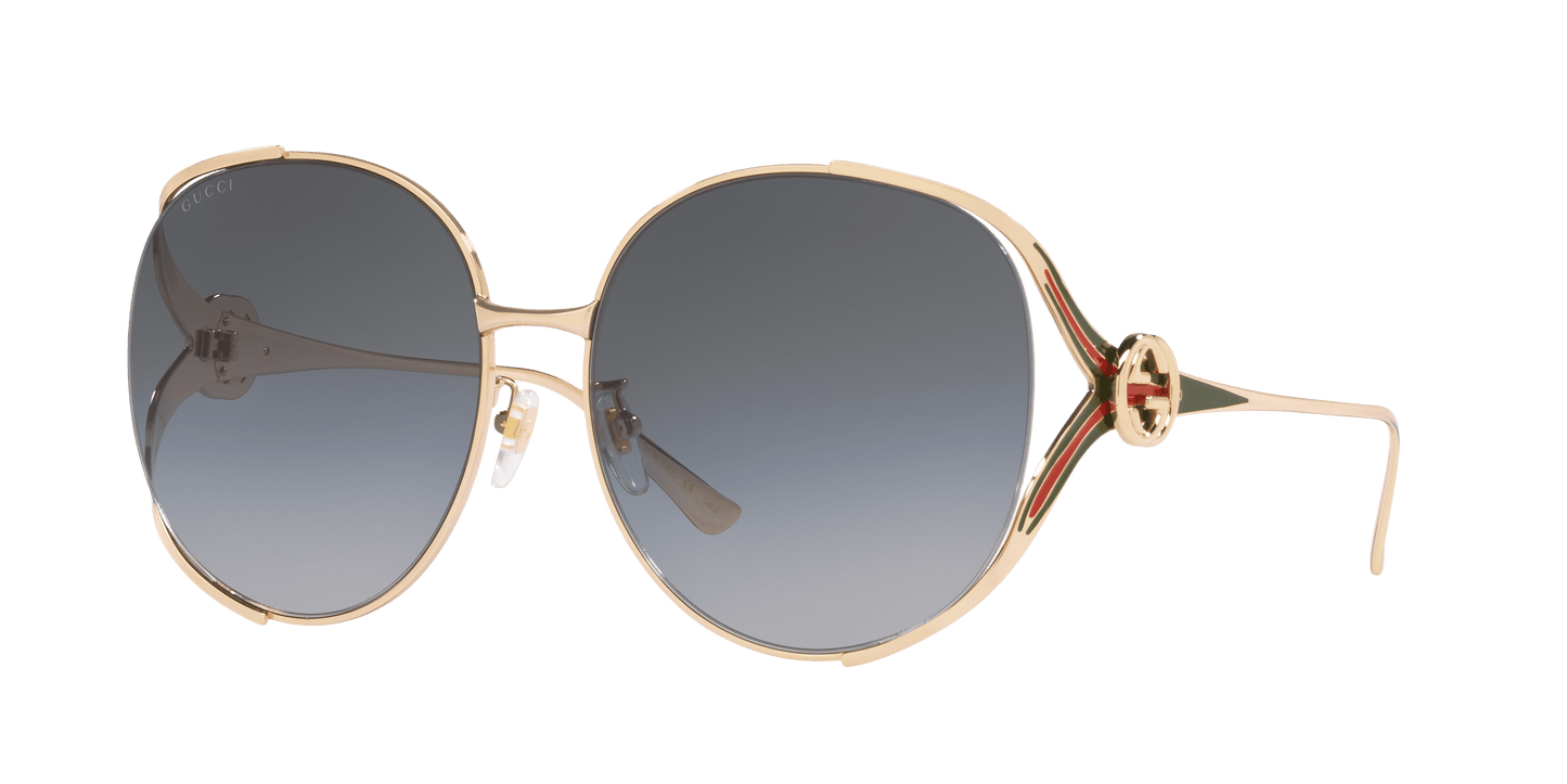Gucci Sunglasses Gold Clear-Grey Gradient | GUCCI GG0208S Gold Clear-Grey Gradient