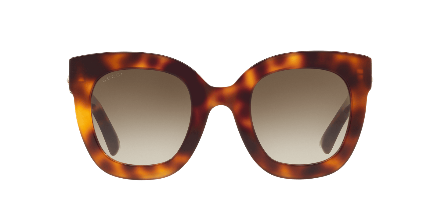משקפי שמש של גוצ'י צב-חום גראד | GUCCI GG0208S Tortoise-Brown Grad