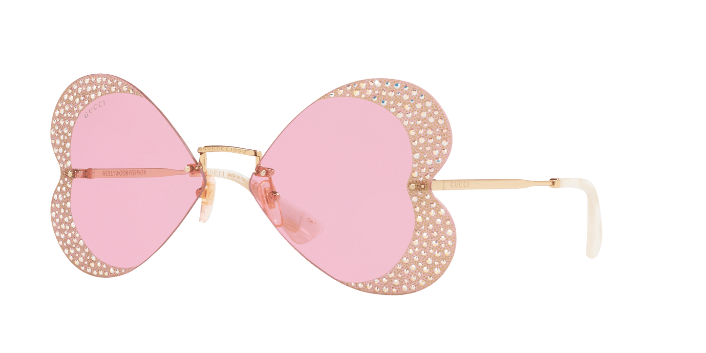משקפי שמש של גוצ'י זהב-ורוד | GUCCI GG0897S-001 Gold-Pink