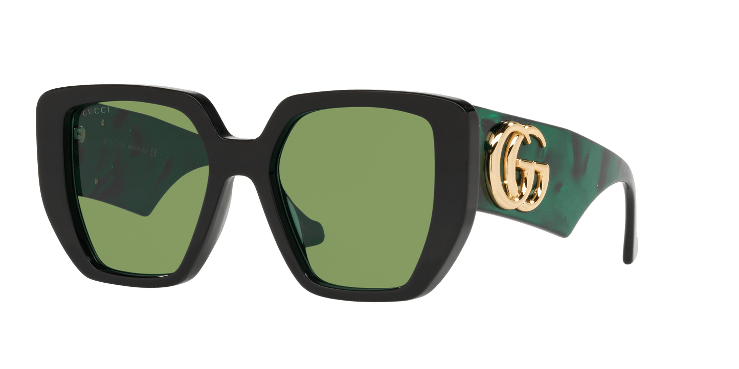 משקפי שמש של גוצ'י שחור-ירוק | GUCCI GG0956S Black-Green