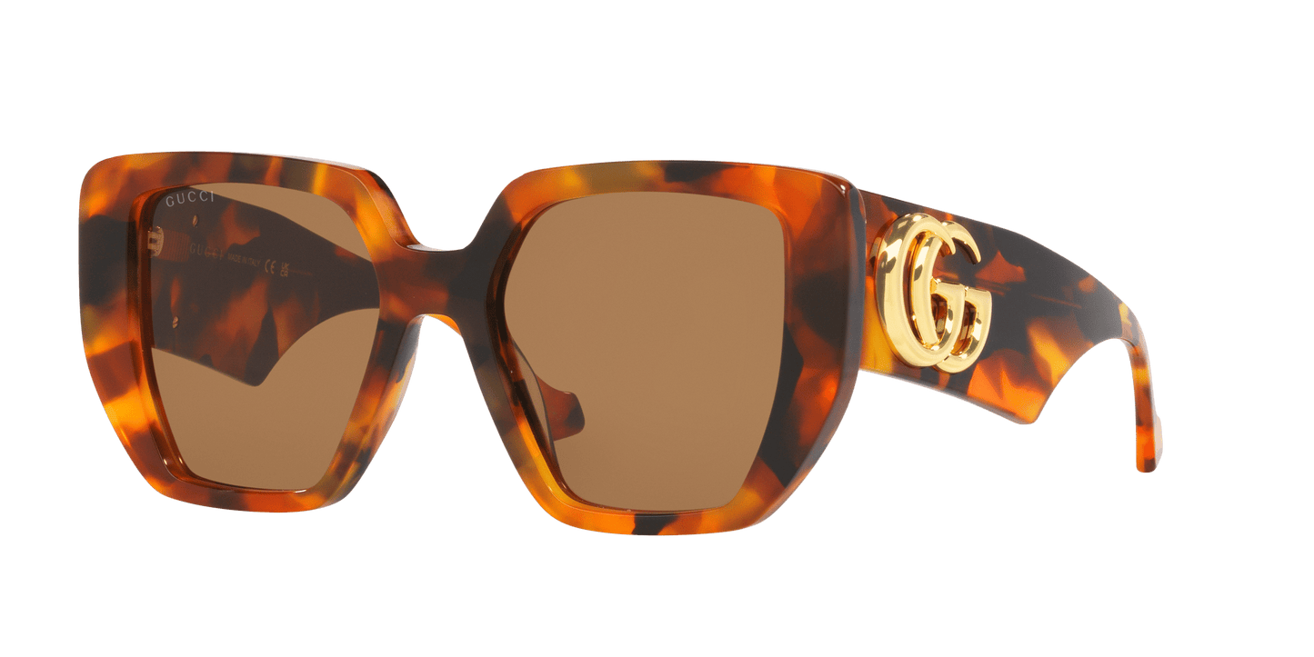 Gucci Tortoise-Brown Sunglasses | GUCCI GG0956S Tortoise-Brown
