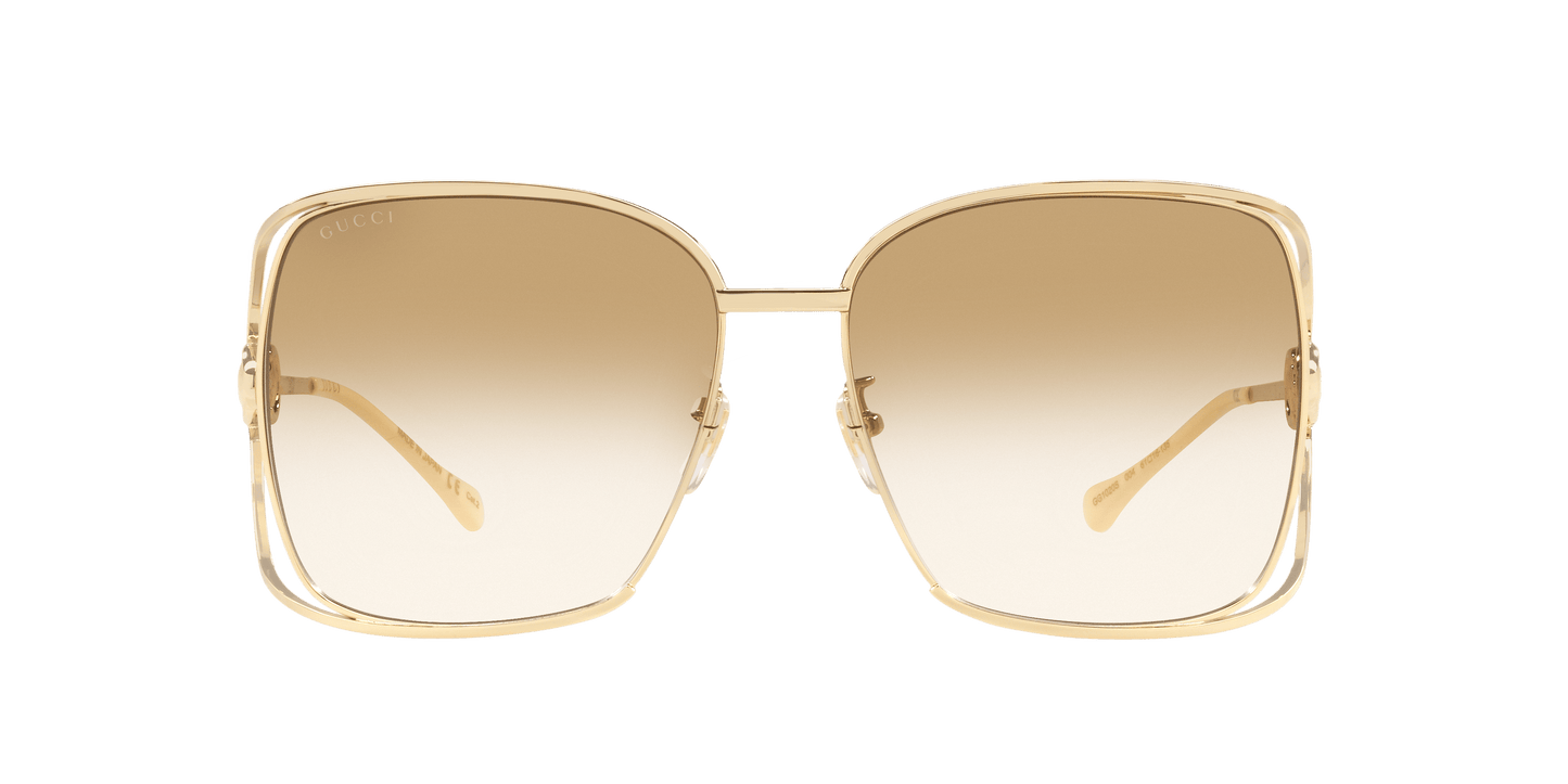 Gucci Gold-Brown Sunglasses | GUCCI GG1020S Gold-Brown