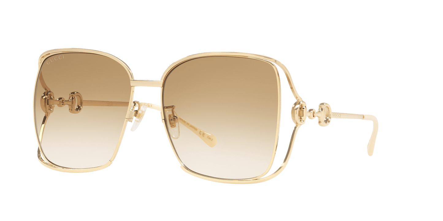 Gucci Gold-Brown Sunglasses | GUCCI GG1020S Gold-Brown