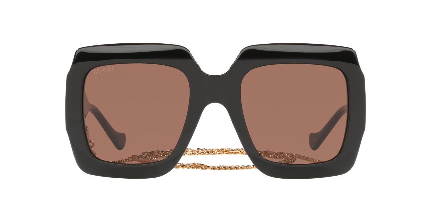 משקפי שמש של גוצ'י שחור-חום | GUCCI GG1022S Black-Brown