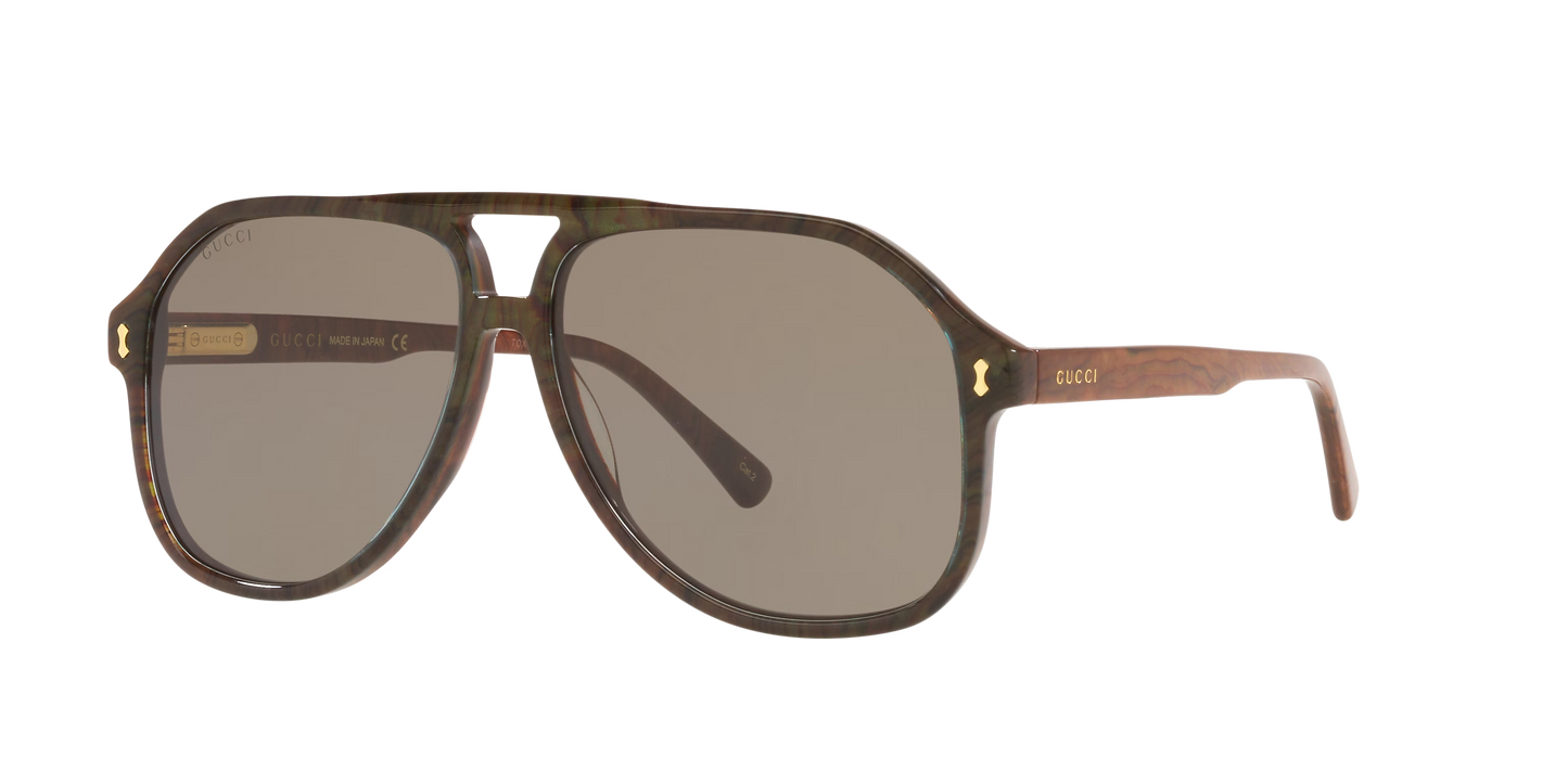משקפי שמש של גוצ'י חום-אפור | GUCCI GG1042S Brown-Grey