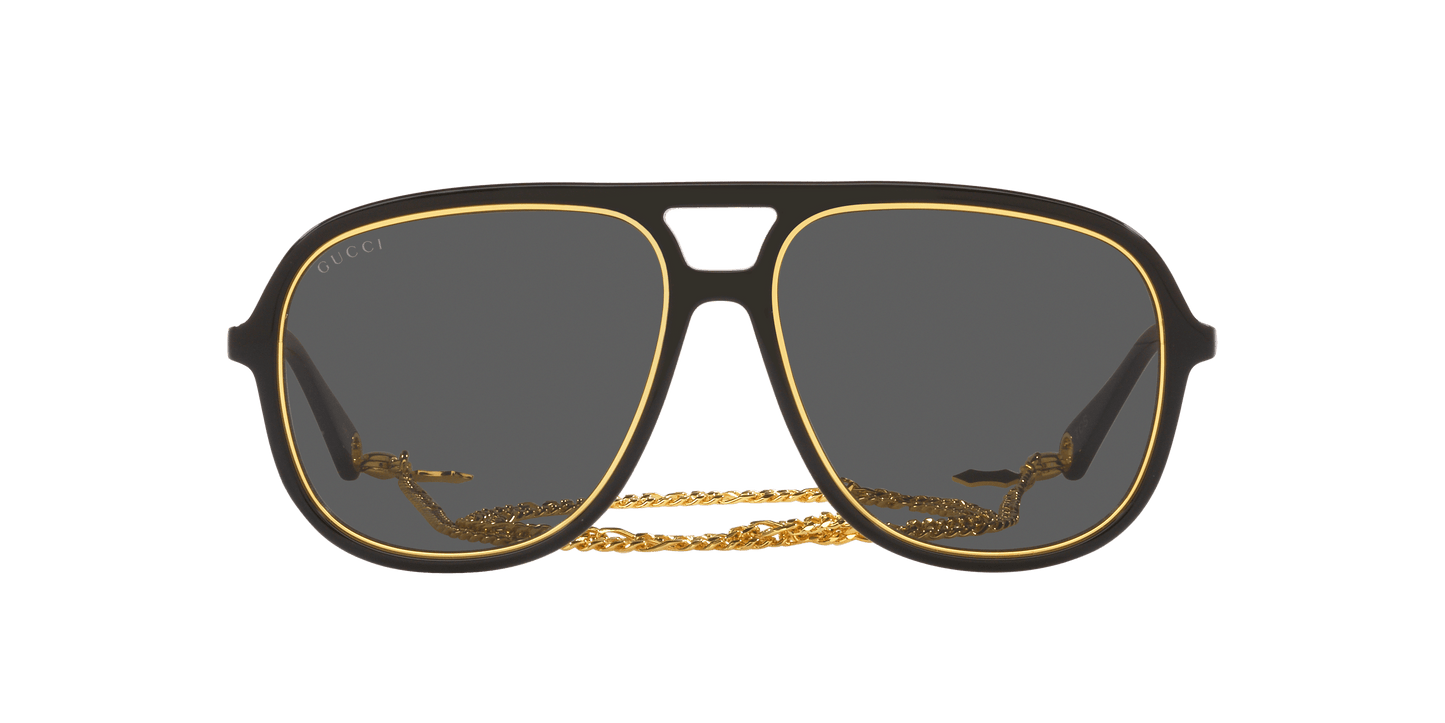משקפי שמש של גוצ'י שחור | GUCCI GG1077S Black