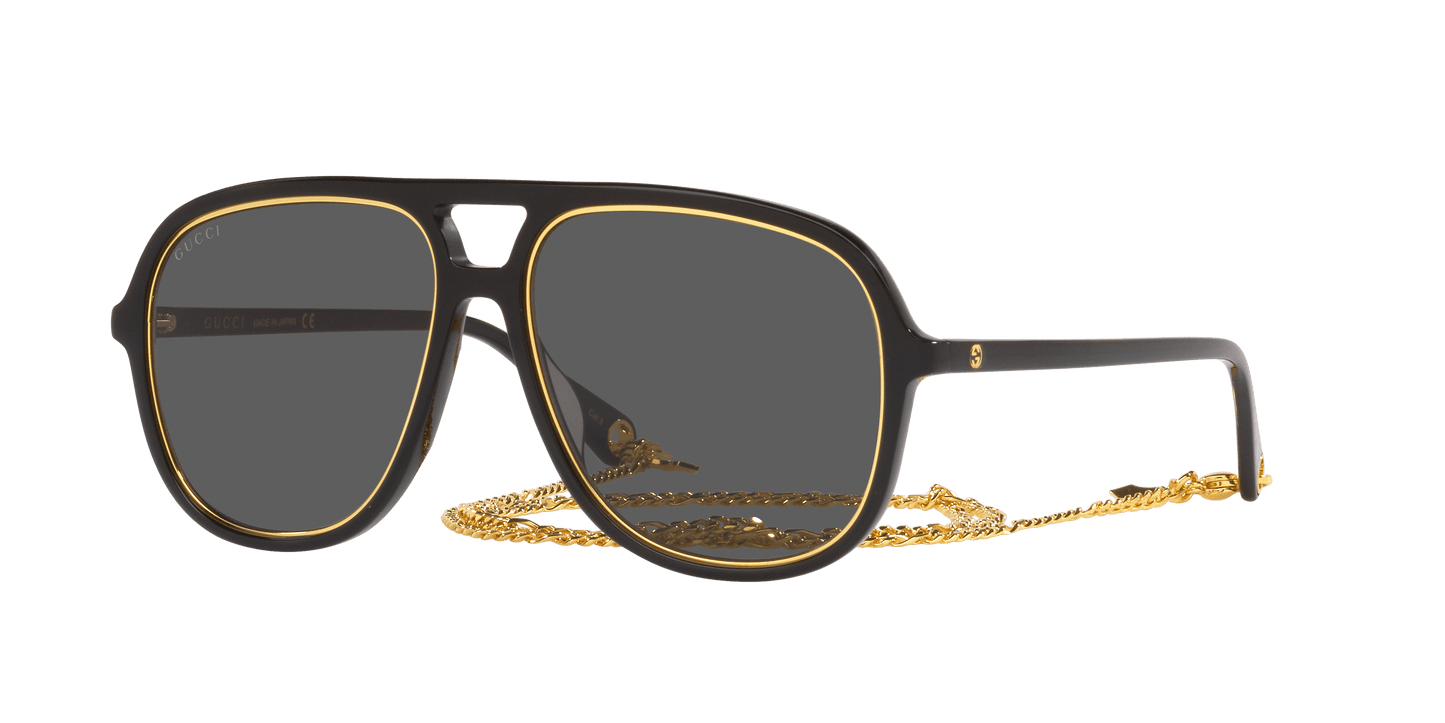 משקפי שמש של גוצ'י שחור | GUCCI GG1077S Black