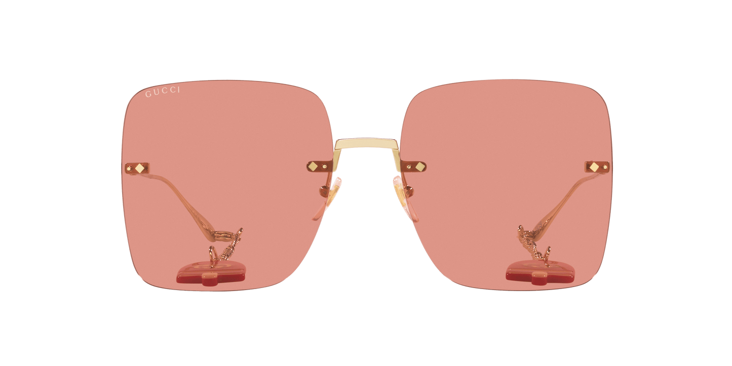 Gucci Sunglasses Gold Shiny-Pink | GUCCI GG1147S Gold Shiny-Pink