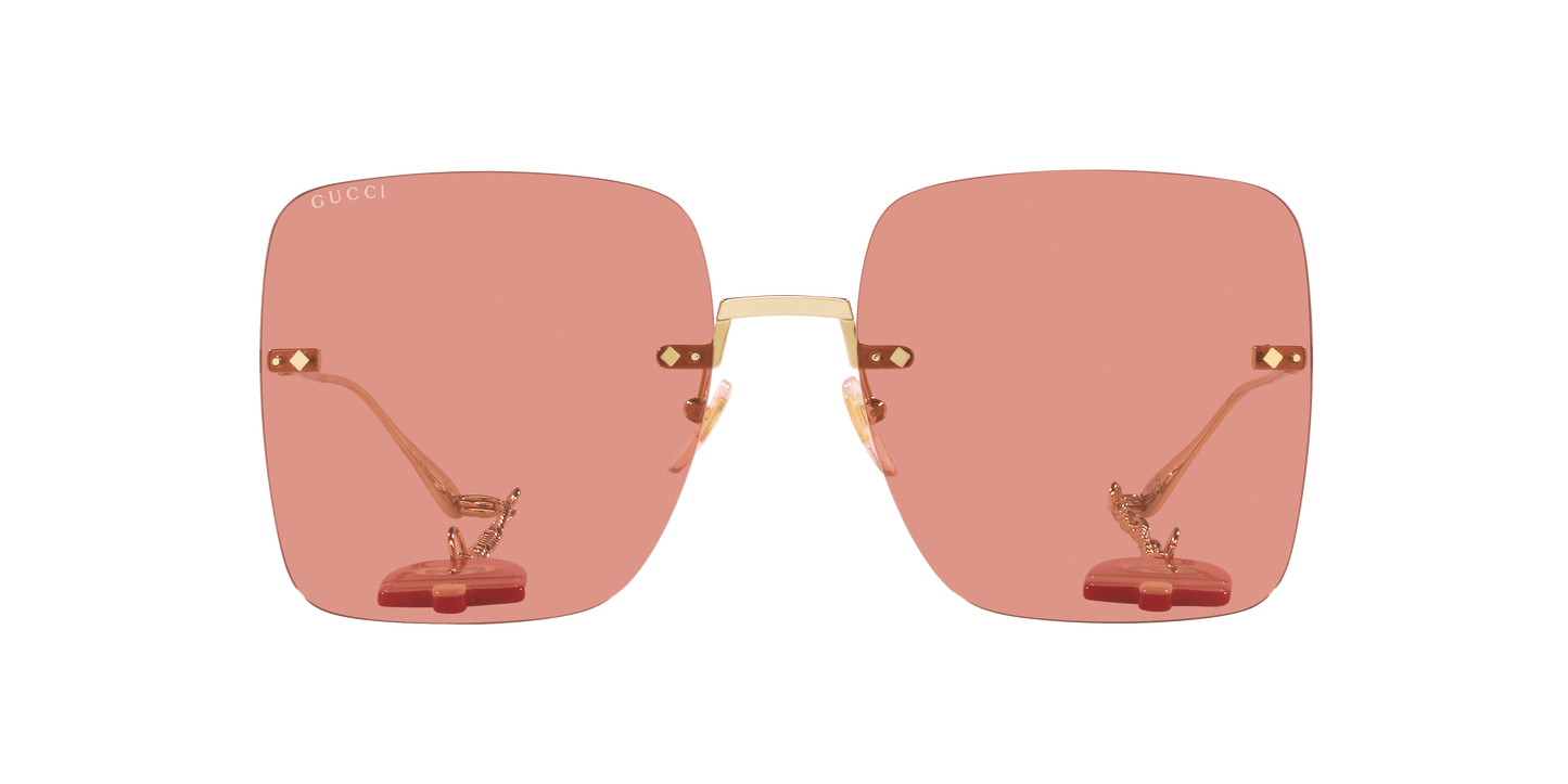 Gucci Sunglasses Gold Shiny-Pink | GUCCI GG1147S Gold Shiny-Pink