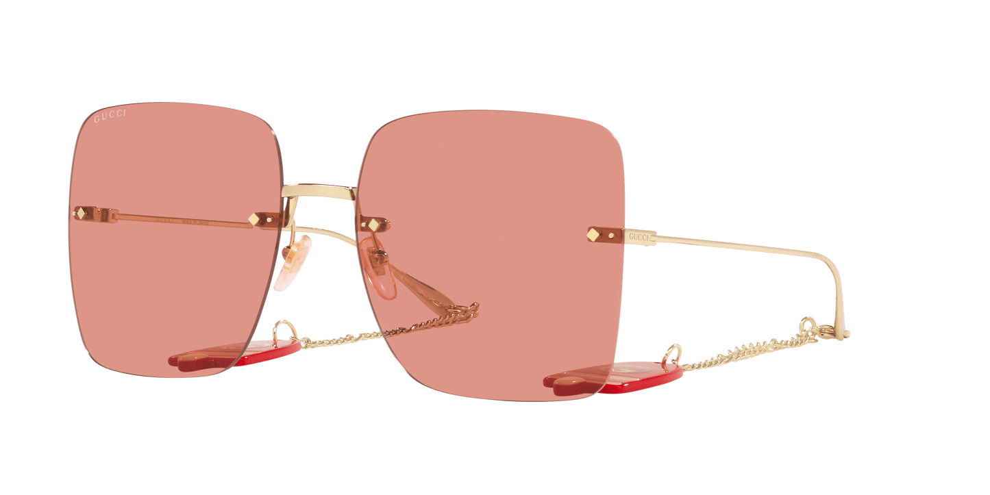 Gucci Sunglasses Gold Shiny-Pink | GUCCI GG1147S Gold Shiny-Pink