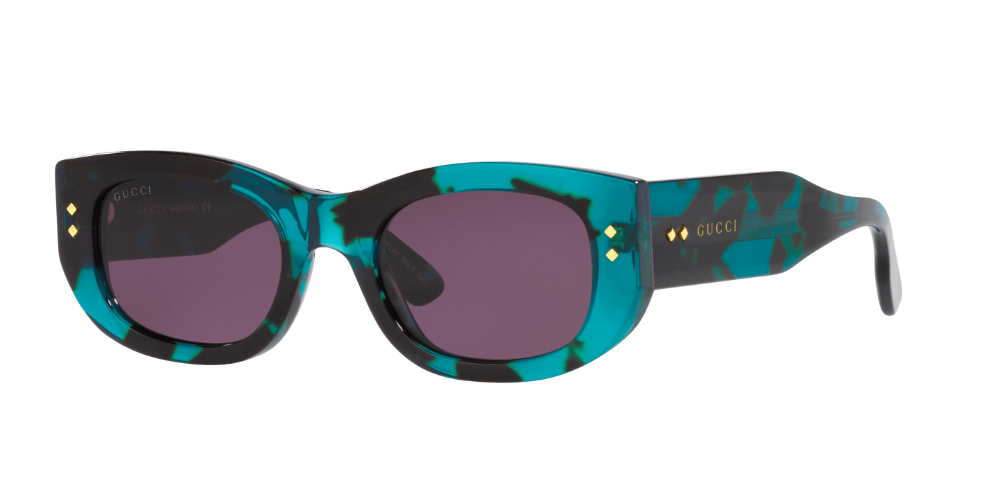 משקפי שמש של גוצ'י טורקיז-ויולט | GUCCI GG1215S Turquoise-Violet