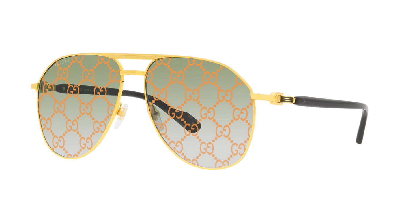 משקפי שמש של גוצ'י זהב-ירוק | GUCCI GG1220S Gold-Green