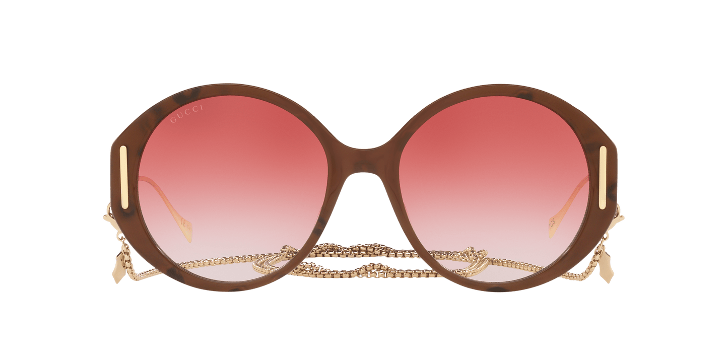 משקפי שמש של גוצ'י חום-אדום | GUCCI GG1202S Brown-Red