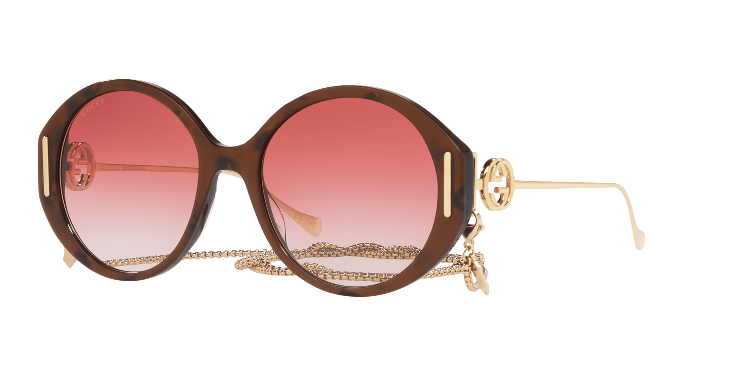 משקפי שמש של גוצ'י חום-אדום | GUCCI GG1202S Brown-Red