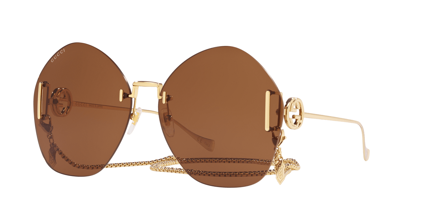 משקפי שמש גוצ'י זהב-חום | GUCCI GG1203S Gold-Brown