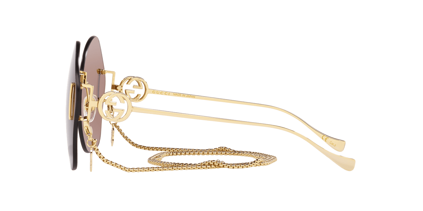 משקפי שמש גוצ'י זהב-חום | GUCCI GG1203S Gold-Brown