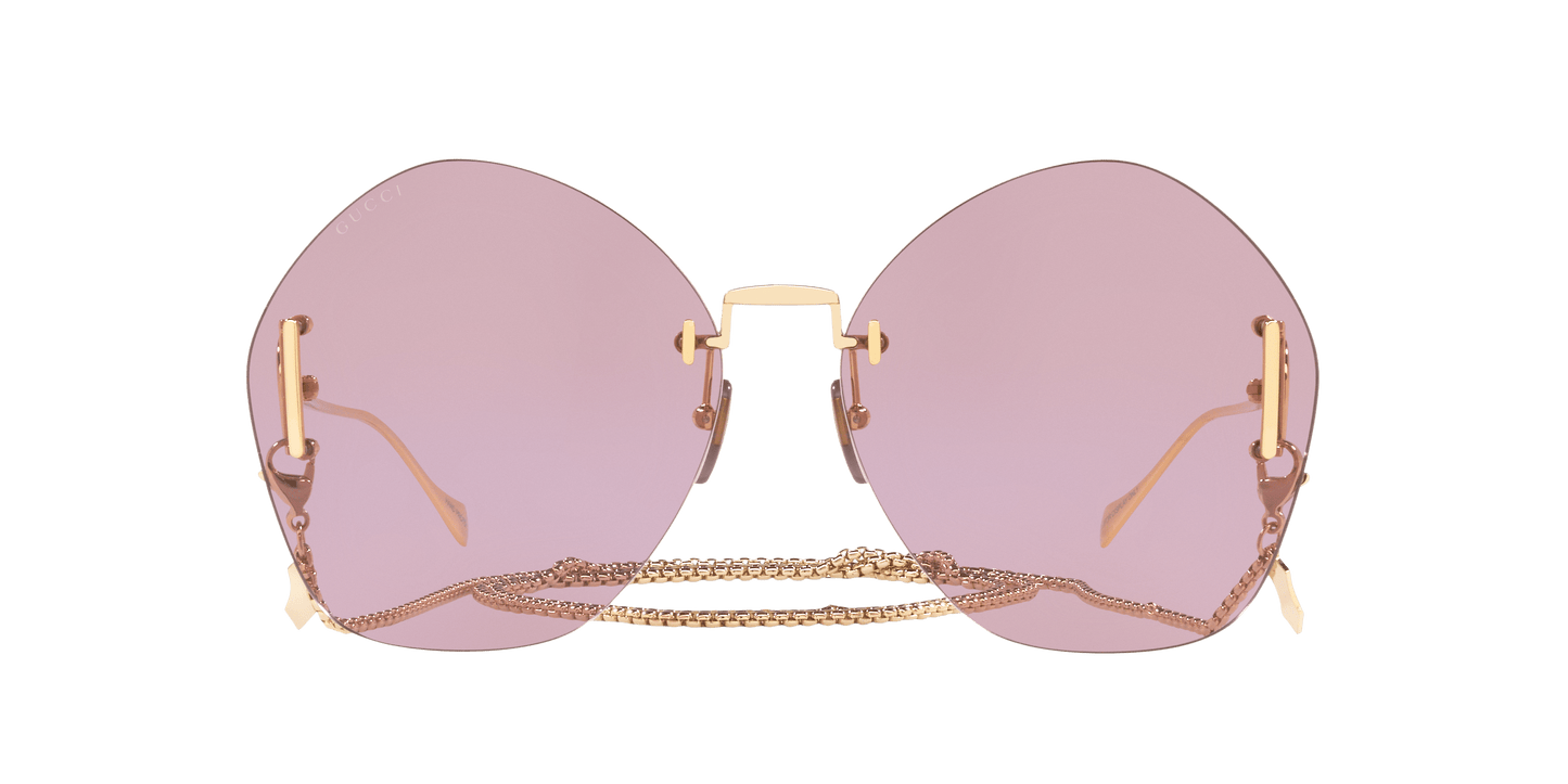 משקפי שמש של גוצ'י זהב-סגול | GUCCI GG1203S Gold-Purple