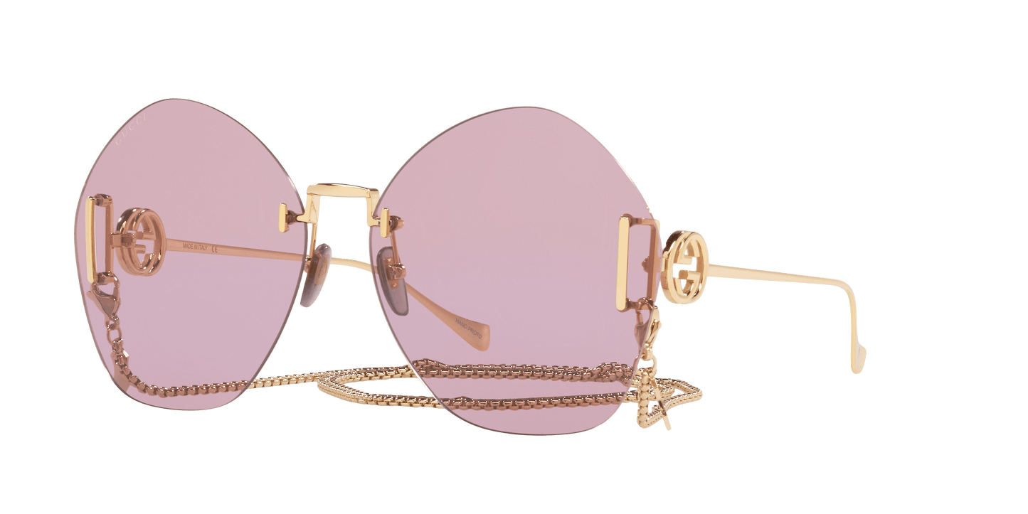 משקפי שמש של גוצ'י זהב-סגול | GUCCI GG1203S Gold-Purple