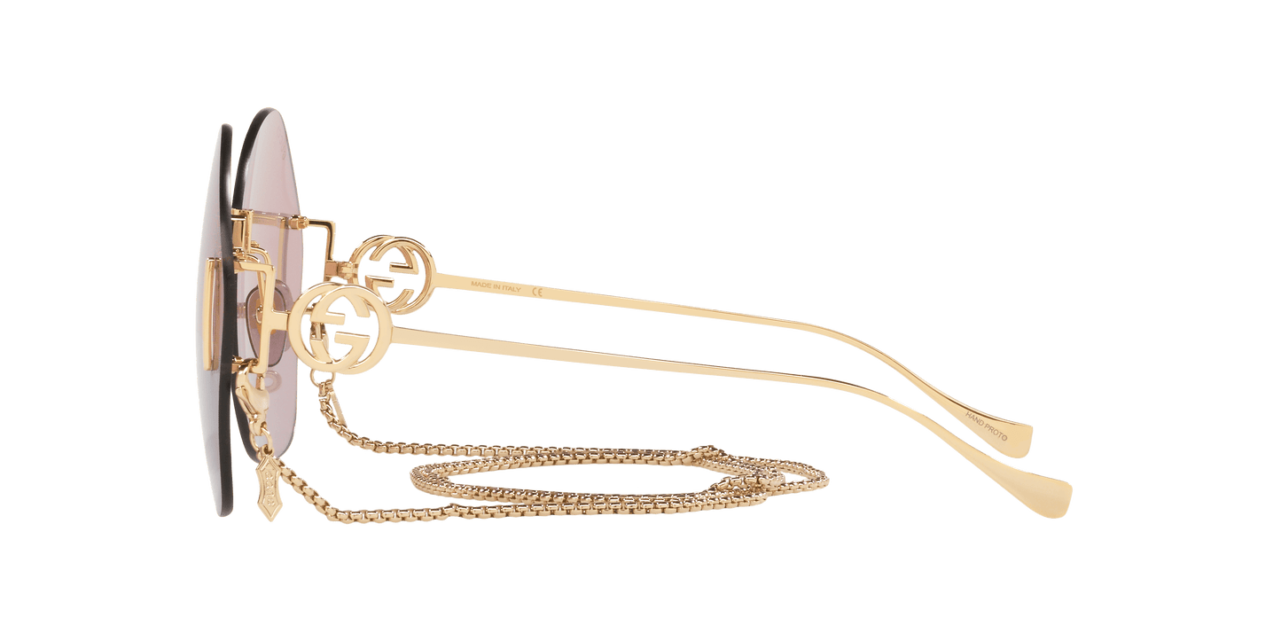 משקפי שמש של גוצ'י זהב-סגול | GUCCI GG1203S Gold-Purple