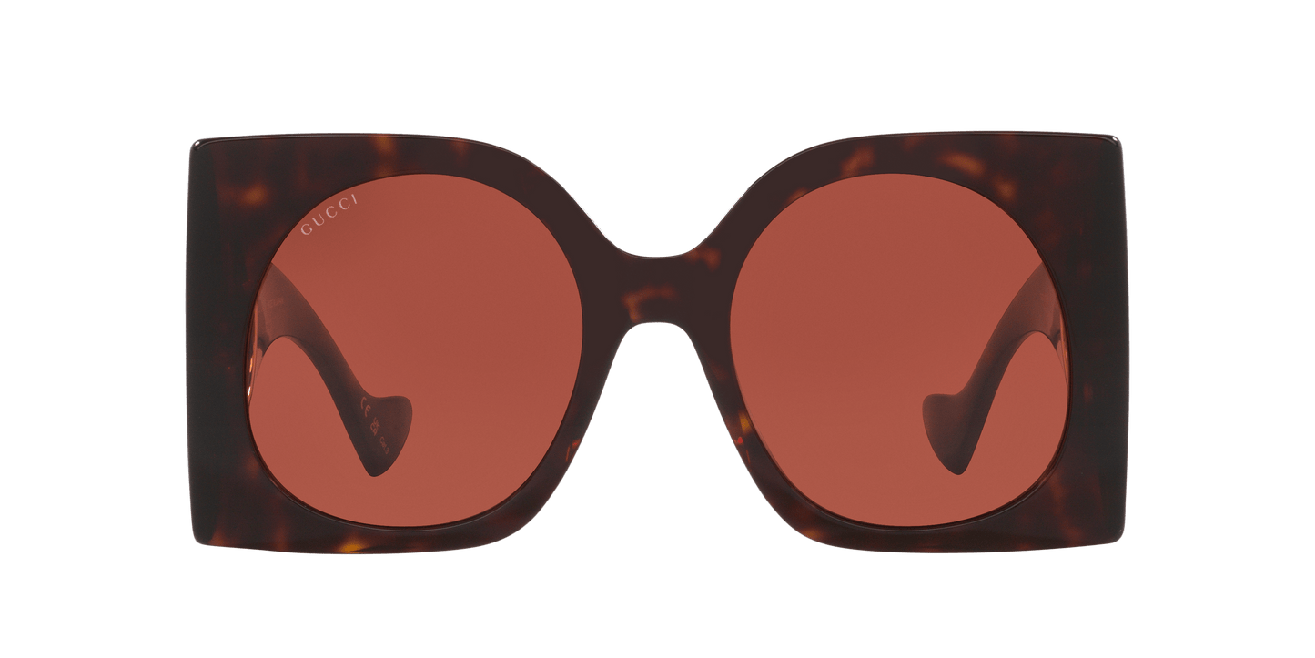 משקפי שמש של גוצ'י חום בהיר-אדום | GUCCI GG1254S Brown Light-Red