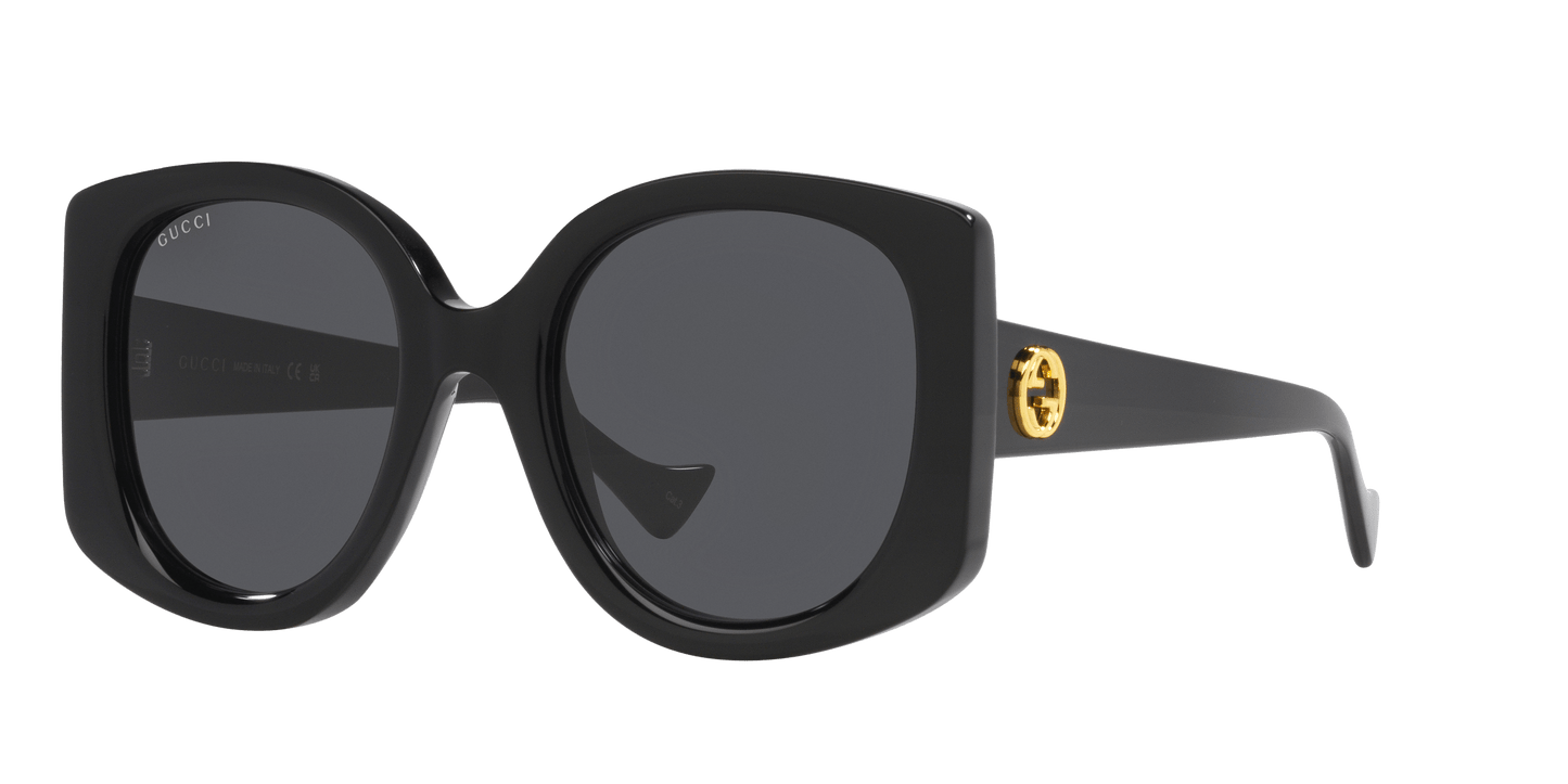 משקפי שמש של גוצ'י שחור-אפור | GUCCI GG1257S Black-Grey