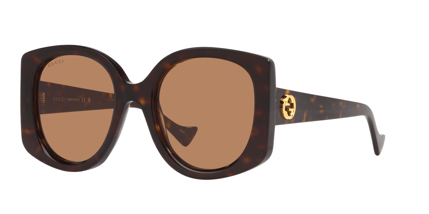 משקפי שמש של גוצ'י צב-חום | GUCCI GG1257S Tortoise-Brown