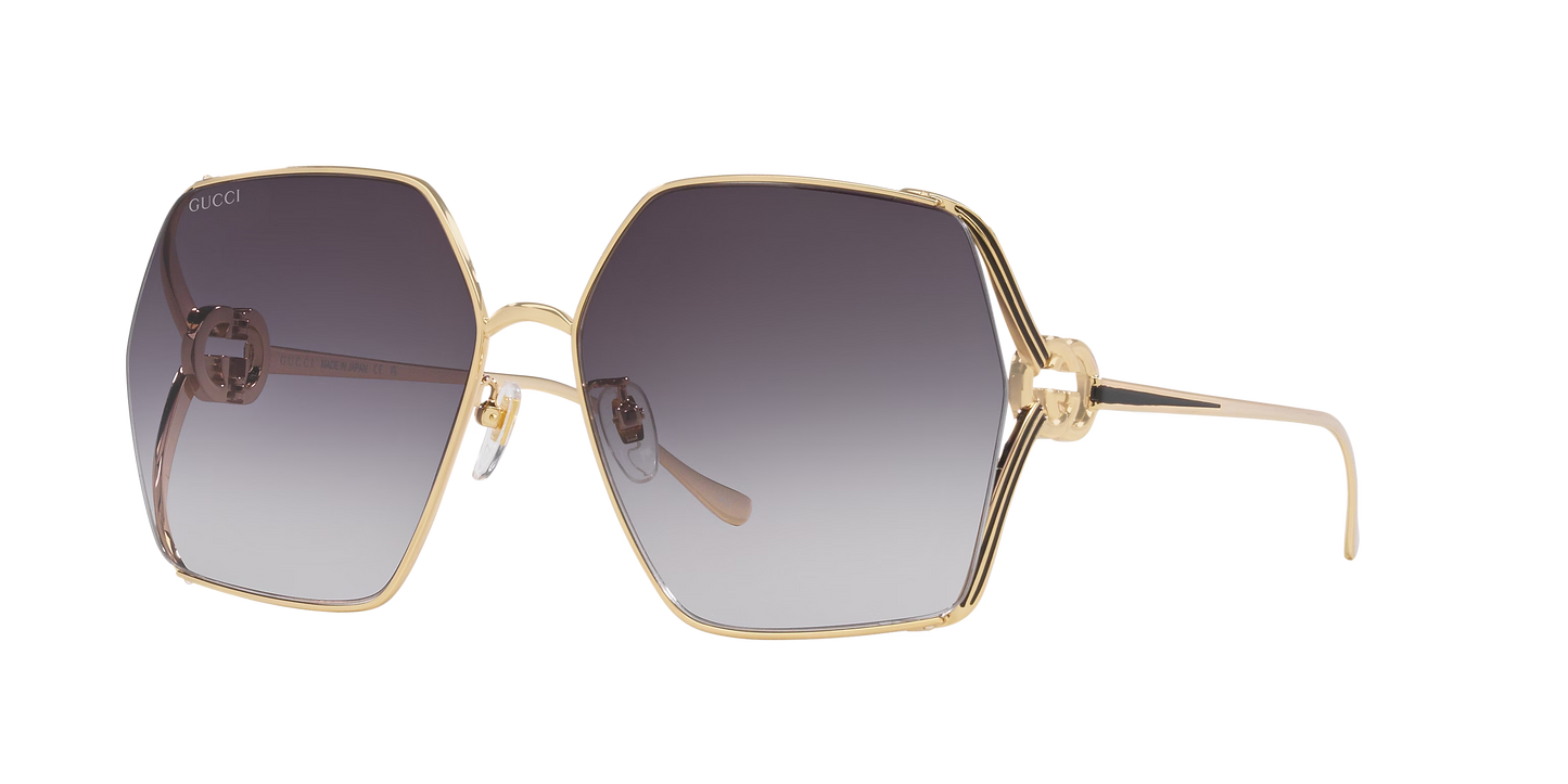 Gucci Gold-Grey Sunglasses | GUCCI GG1322SA Gold-Grey