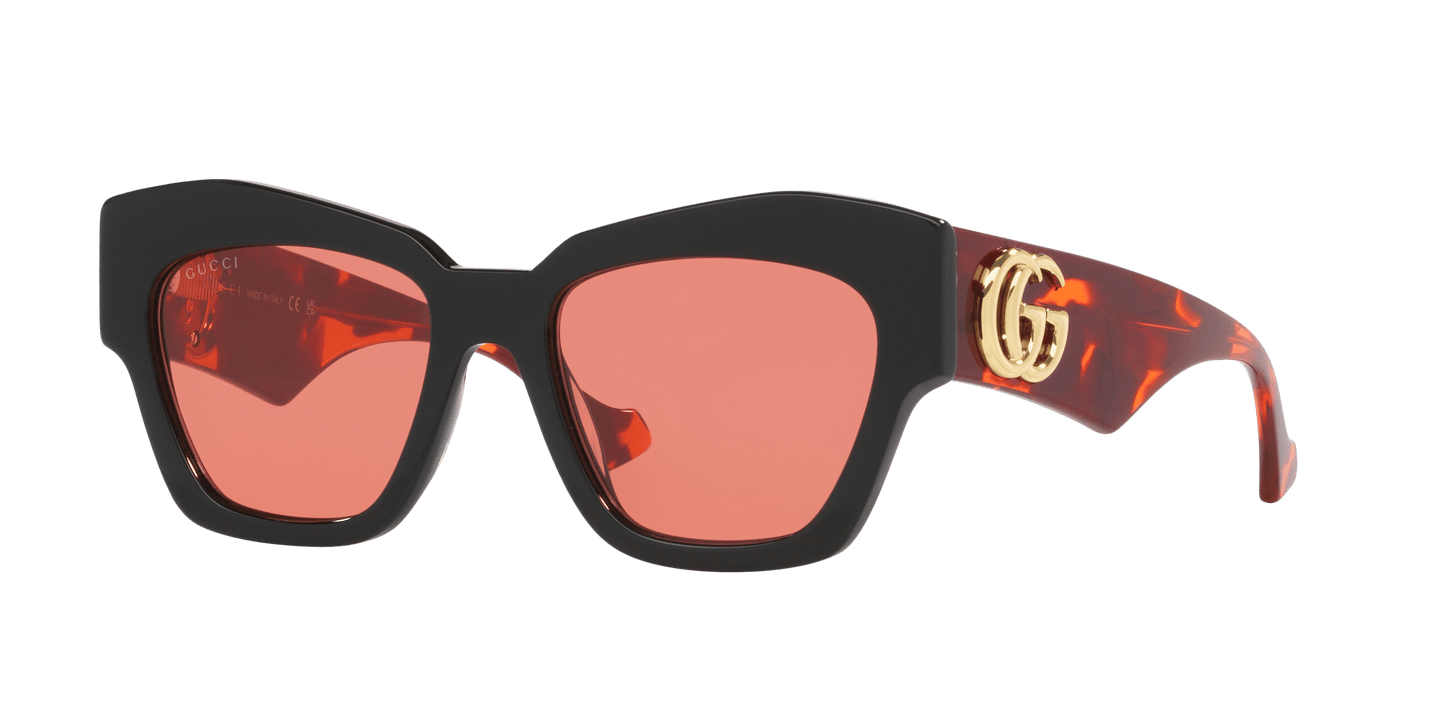 משקפי שמש של גוצ'י שחור-כתום | GUCCI GG1422S Black-Orange
