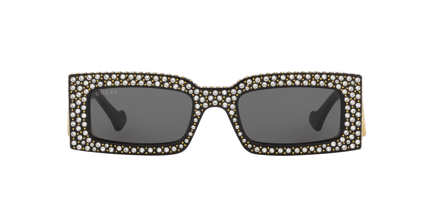 משקפי שמש של גוצ'י שחור מבריק – אפור | GUCCI GG1425S Black Shiny-Grey